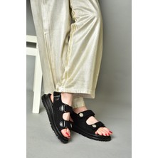 Fox Shoes S267122004 Siyah Kumaş Kadın Sandalet