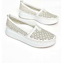 Fox Shoes S540011503 Beyaz Deri Kadın Ayakkabı