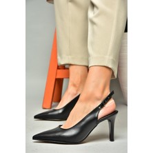 Fox Shoes S654071709 Siyah Ince Topuklu Ayakkabı Kadın Ayakkabı