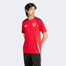 adidas Galler Milli Takım Erkek Kırmızı Futbol Forması.-