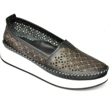 Fox Shoes S540011503 Siyah Deri Kadın Ayakkabı