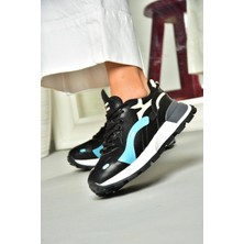 Fox Shoes S312213109 Siyah Kalın Tabanlı Spor Ayakkabı Sneakers
