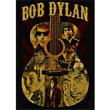 Ekart Ahşap Mdf Puzzle Yapboz Bob Dylan ve Gitar 255 Parça 35*50 cm