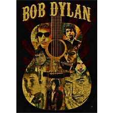 Ekart Ahşap Mdf Puzzle Yapboz Bob Dylan ve Gitar 120 Parça 25*35 cm