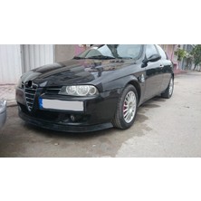 Oto h.i.t. Alfa Romeo 156 Uyumlu Body Kit Ön Tampon Eki Kırılmaz Yumuşak Lip Mat Siyah