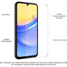 Samsung Galaxy A35 5g Uyumlu Kılıf Şeffaf Temperli Kırılmaz Cam Ekran ve Kamera Lens Koruyucu Seti