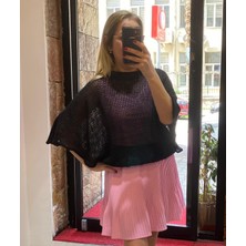 Alya NS Butik Piliseli Içi Şortlu Mini Etek