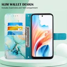 SZY Mall Oppo A79 5g Mermer Desen Cüzdan Kickstand Pu Deri Için Kılıf (Yurt Dışından)