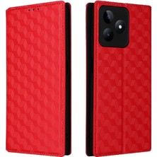 SZY Mall Realme C53 4g Pu Deri Cüzdan Kart Yuvaları Tutucu 3D Desen (Yurt Dışından)