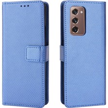 SZY Mall Samsung Galaxy Z Için Kılıf Fold 2 Kapak Kickstand Manyetik Cüzdan Kart (Yurt Dışından)