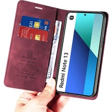 SZY Mall Redmi Için Not 13 4g Pu Deri Manyetik Folio Cüzdan (Yurt Dışından)