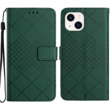 SZY Mall IPhone 15 Için Flip Case Artı Elmas Kabartmalı Manyetik Kapak ile El Pu (Yurt Dışından)