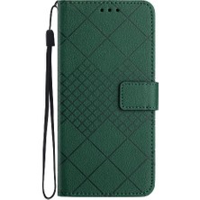 SZY Mall IPhone 15 Için Flip Case Artı Elmas Kabartmalı Manyetik Kapak ile El Pu (Yurt Dışından)