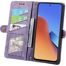 SZY Mall Redmi 12 Için Flip Case Deri Kılıf Darbeye Basit Iş (Yurt Dışından)