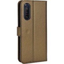 SZY Mall Sony Xperia 5 Için Kılıf Manyetik Cüzdan Kart Tutucu Kapak Kickstand (Yurt Dışından)