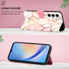 SZY Mall Samsung Galaxy A35 5g Pu Deri Mermer Desen Kickstand Cüzdan (Yurt Dışından)