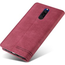 SZY Mall Redmi 8 Kickstand Premium Deri Premium Deri Iki (Yurt Dışından)