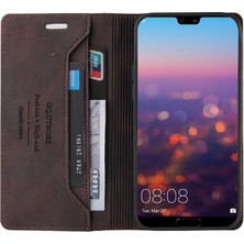 SZY Mall Huawei P30 Kickstand Premium Deri Iki Kart Yuvaları Premium Kılıf (Yurt Dışından)