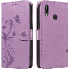 SZY Mall Huawei Nova 3e Için Flip Case Yüksek Kalite Deri ve Kart Yuvası Kabartmalı (Yurt Dışından)