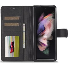 BDT Boutique Samsung Galaxy Z Için Kılıf Fold 3 5g Kart Yuvaları Cüzdan Buzağı Doku Flip (Yurt Dışından)