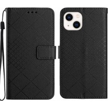 SZY Mall IPhone 15 Için Flip Case Artı Elmas Kabartmalı Manyetik Kapak ile El Pu (Yurt Dışından)