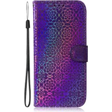 BDT Boutique Huawei Onur X8A Kart Yuvası Premium Pu Deri Glitter Renkli (Yurt Dışından)