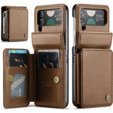 BDT Boutique Samsung Galaxy Z Flip 4 5g Kickstand Slim Case Pu Için Caseme Cüzdan Kılıf (Yurt Dışından)