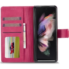 BDT Boutique Samsung Galaxy Z Için Kılıf Fold 4 5g Kart Yuvaları Cüzdan Buzağı Doku Flip (Yurt Dışından)