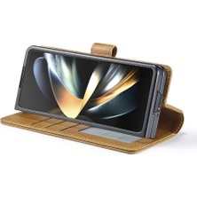 BDT Boutique Samsung Galaxy Z Için Kılıf Tutucu Kart Yuvaları ile 5 5g Kat Cüzdan Buzağı (Yurt Dışından)