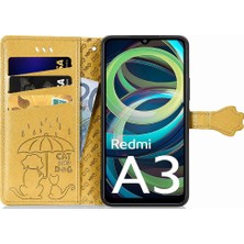 BDT Boutique Xiaomi Redmi A3 Darbeye Kapak Kapak Için Kılıf Kısa Kayış Deri Kılıf (Yurt Dışından)