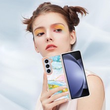 BDT Boutique Samsung Galaxy Z Için Kılıf Fold 5 Yumuşak Tampon Mermer Desen Ince Tpu (Yurt Dışından)