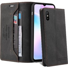 BDT Boutique Xıaomı Redmi 9A Iki Kart Yuvaları Için Kılıf Kickstand Premium Deri (Yurt Dışından)