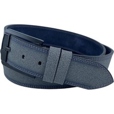 Süzer Deri 4.5 Cm. Spor Suni Deri Çift Dikişli Model Erkek Kemer Gri