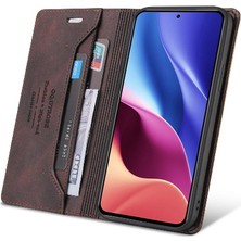 Manyi Mall Xiaomi Redmi Için Kılıf K40/K40 Pro Iki Kart Yuvaları Premium Deri Premium (Yurt Dışından)