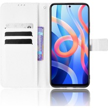 Manyi Mall Xiaomi Poco M4 Pro Manyetik Cüzdan Kart Tutucu Kapak Kickstand (Yurt Dışından)