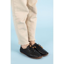 Getcho Imura Kadın Hakiki Deri Siyah Günlük Ayakkabı