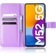 Manyi Mall Samsung Galaxy M52 5g Kickstand Manyetik Cüzdan Kart Tutucu Kapak (Yurt Dışından)