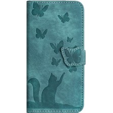 Manyi Mall IPhone 6/6s Flip Folio Tutucu Kapak Kart Cep Kabartmalı Kedi (Yurt Dışından)