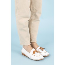 Getcho Toledo Kadın Hakiki Deri Beyaz Casual Ayakkabı