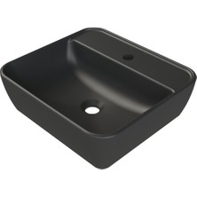 Turkuaz Mat Siyah One 46X42 cm Lavabo