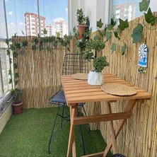 Özgazi 2 Metre x 5 Metre Doğal Hasır Kamış Balkon Çiti Bahçe Çiti Gölgelik Dekorasyon