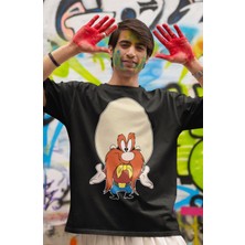 Fuddy Moda Sevimli Küfürbaz Haydo Baskılı Tişört, Erkek-Kadın Çizgi Film Karakteri Baskılı Çift T-Shirt