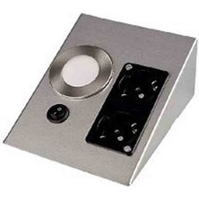 Cata CT-5109 2 Watt Çift Prizli Saten Kasa Tezgah Aydınlatma Günışığı