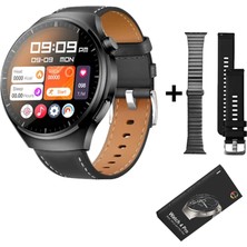 Byrist Watch 4 Pro Curved Kavisli Ekran Silikon+Metal+Deri 3 Kordonlu 2024 Model Akıllı Saat