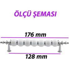 Glaswen Inci Kulp 128 mm Krom Mutfak Kulpu Çekmece Dolap Kapak Kulbu Metal Mobilya Dolabı Kulpları