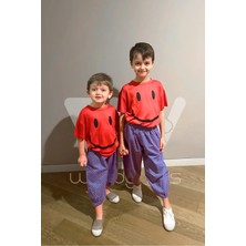 Wendy Unisex Çocuk Beli Lastikli ve Cepli Olie Şalvar Pantolon