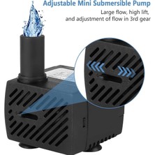Schulzz USB 4 LED Renkli Mini Akvaryum 3.5/9V 3W Dalgıç Su Pompası
