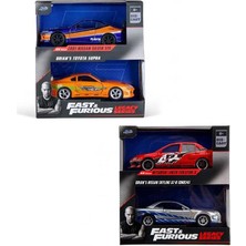 Jada 1/32 Ölçek 4 Araç Fast And Furious Set - Mitsubishi Lancer Evolution Ix & Nissan Skyline & Nissan Silvia & Toyota Supra (Hızlı ve Öfkeli)