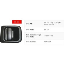 Kaya Plastik Kapı Dıs Açma Kolu Ön Sag Master / Movano Iı 7700352489