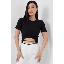 Kalopya Eteği Ipli Kaşkorse T-Shirt Plm018